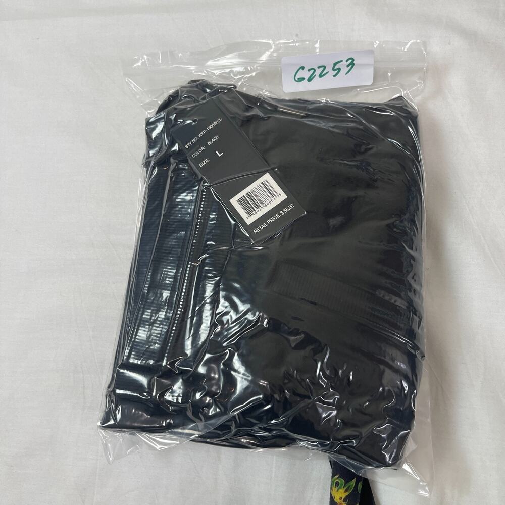 Galaxy Womens Large Black Loose Fit Fleece Jogger Sweatpants Drawstring Black L - Picture 12 of 12